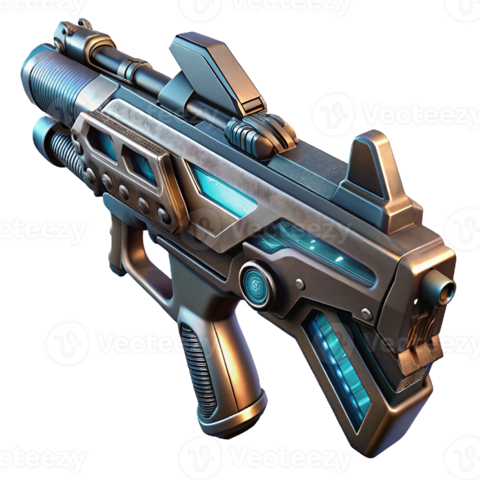 beautiful rustic A futuristic weapon with intricate engravings, powerful and dangerous, dark lighting premium png