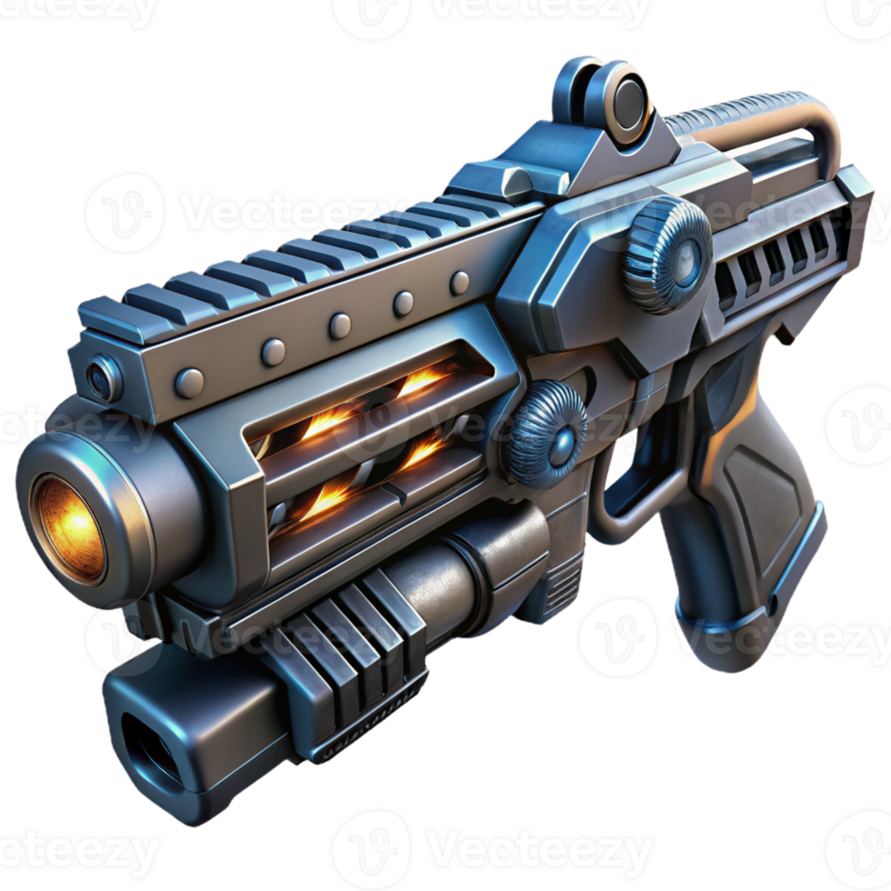 serene rustic A futuristic weapon with intricate engravings, powerful and dangerous, dark lighting genuine png