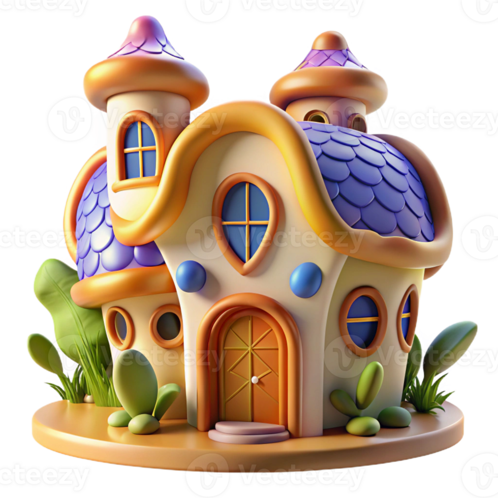 vibrant vintage A Gaudi-inspired house, organic shapes, vibrant mosaic tiles, sunny midday lighting, whimsical and dreamlike style detailed png
