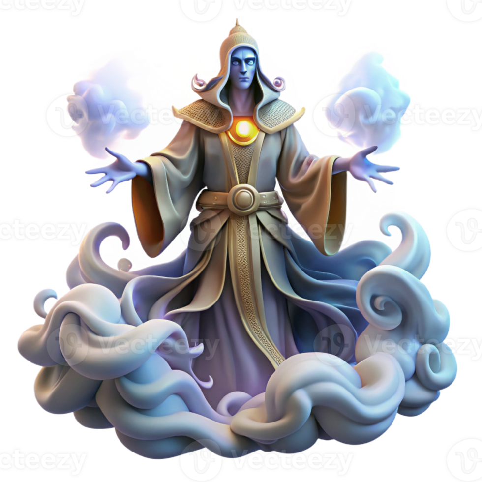 impressive classic A wise oracle surrounded by swirling mists, illuminated by an ethereal light, fantasy art style exclusive png