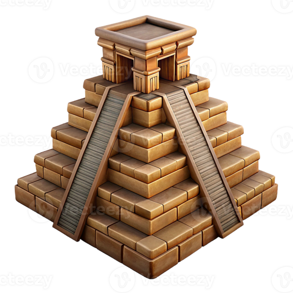 vibrant classic A Mayan pyramid, intricate carvings, dense jungle surroundings, ancient, mysterious style high quality png