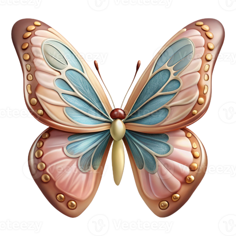 magnificent vintage Portrait of a delicate butterfly with intricate wing patterns, soft natural lighting, realistic style 4K png