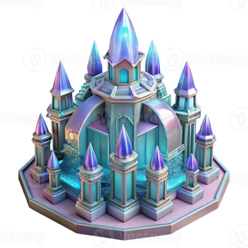 serene contemporary Crystal palace, intricate facets, iridescent colors, magical light, fantasy setting, highly detailed, detailed png