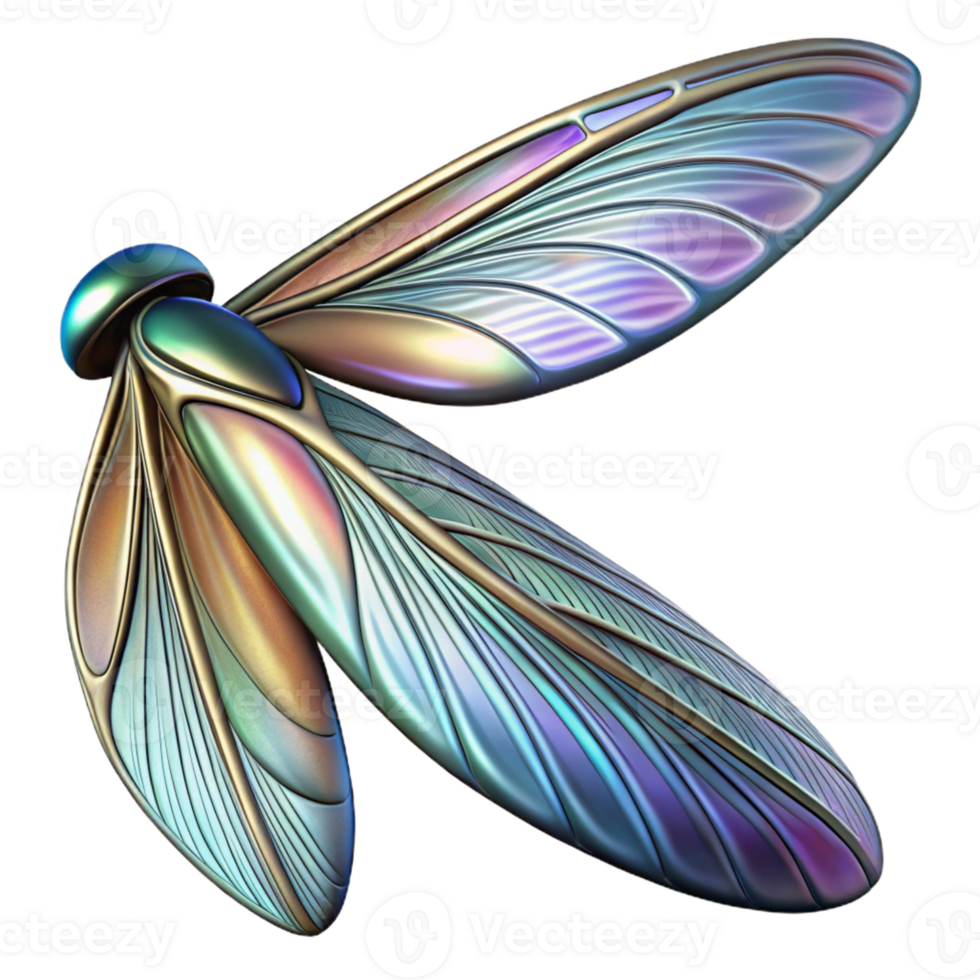 stunning artistic A close-up of a dragonfly's wing, macro photography, iridescent lighting genuine png