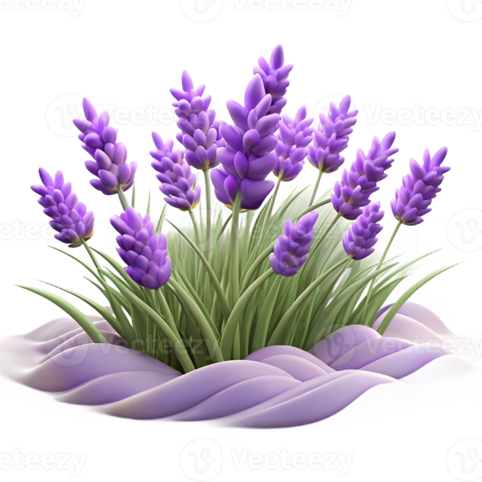 vibrant vintage A field of lavender swaying in the wind, impressionist style, midday lighting professional png