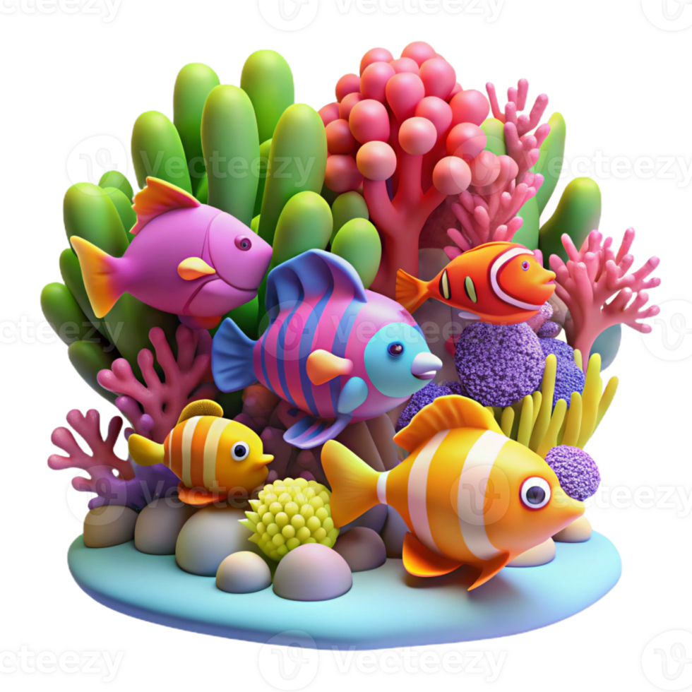 elegant rustic A vibrant coral reef teeming with colorful fish, underwater photography, vibrant colors, original png