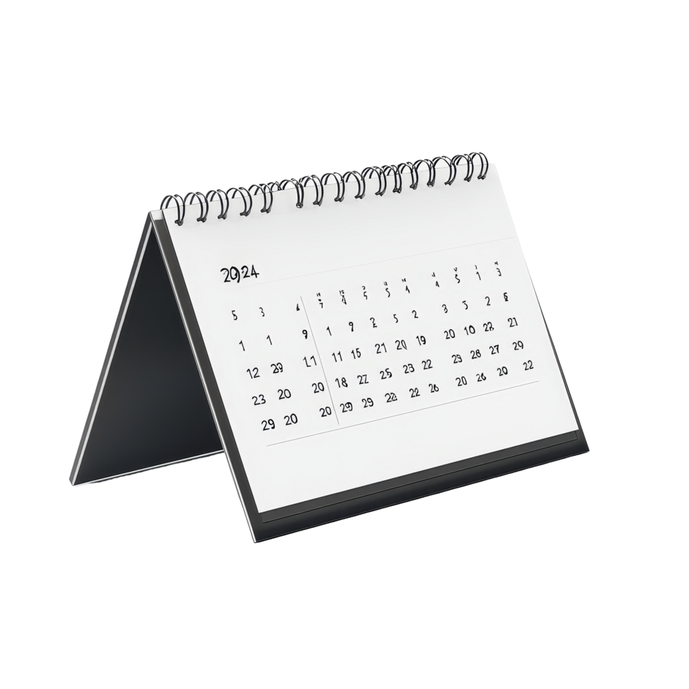 Table calendar for March 2024 on a transparent background showcasing monthly layout and clear date visibility, table calendar 2024 march isolated on transparent background png