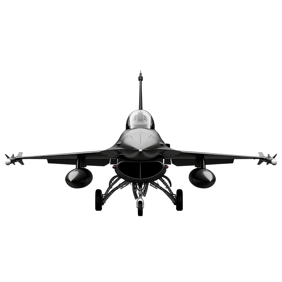 Military jet fighter showcasing sleek design and advanced technology on a clean transparent background, Military Jet Fighter on transparent background png