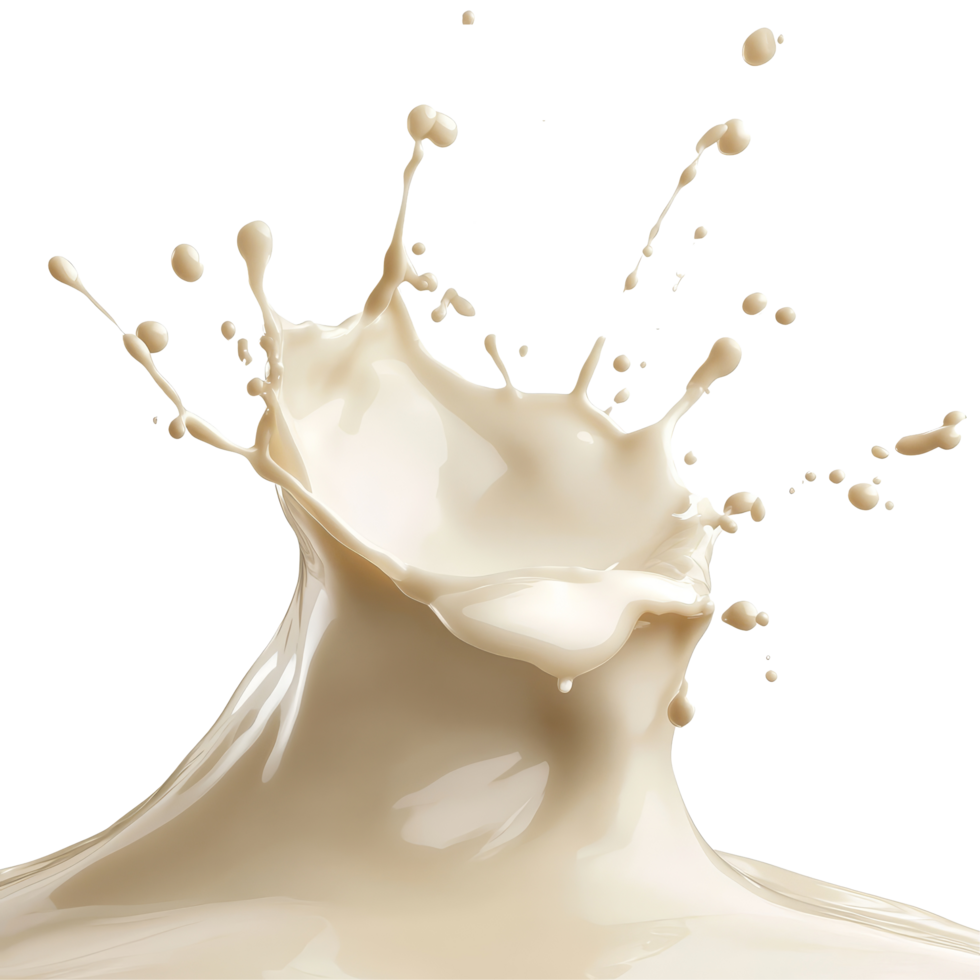 Delicate transparent chocolate milk splash creating a creamy liquid burst in a bright setting, transparent Chocolate Milk Splash Creamy Liquid Burst on transparent background png
