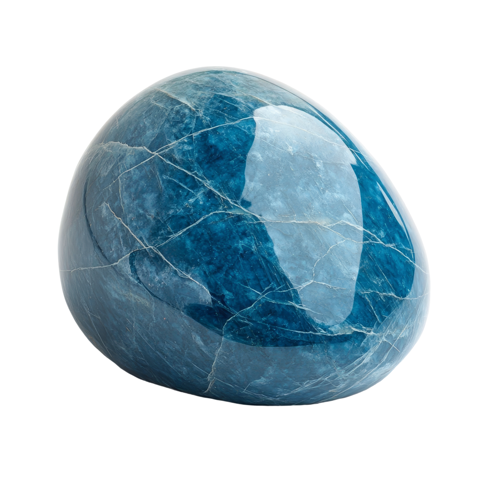 Beautiful blue stone of transparent transparent displayed on a clean transparent background in natural light, Blue color stone on a transparent background. Stone transparent background png