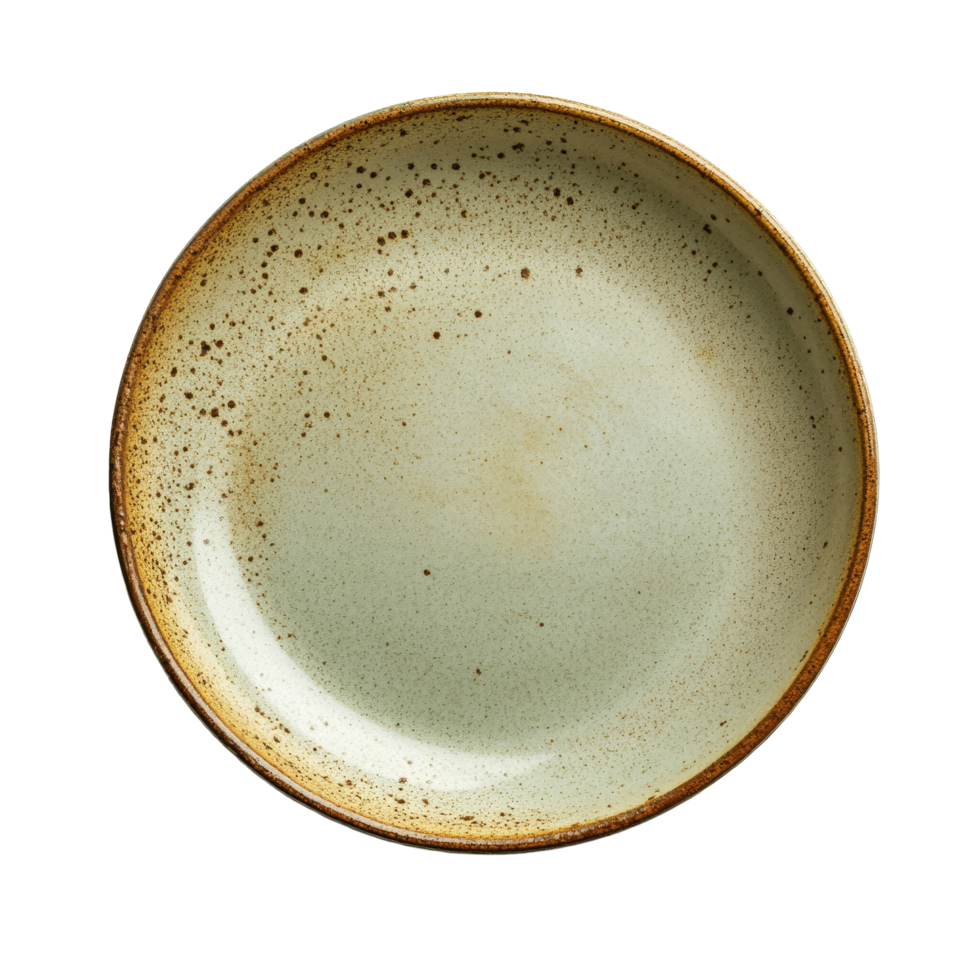 Empty ceramic plate isolated on a transparent background perfect for culinary presentations and minimalist dacor, Empty ceramic plate isolated on transparent background png