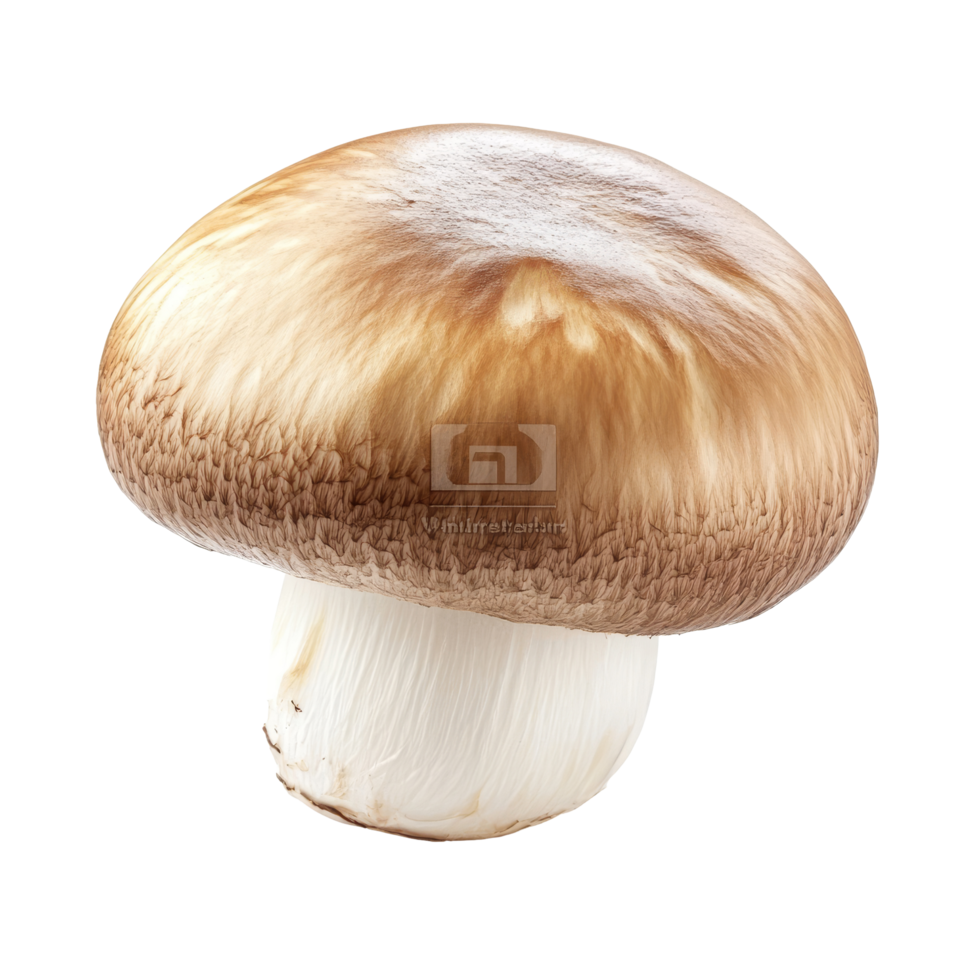 Fresh champignon mushroom isolated against a clean transparent background for culinary and nutritional purposes, Mushroom champignon isolated on transparent background png
