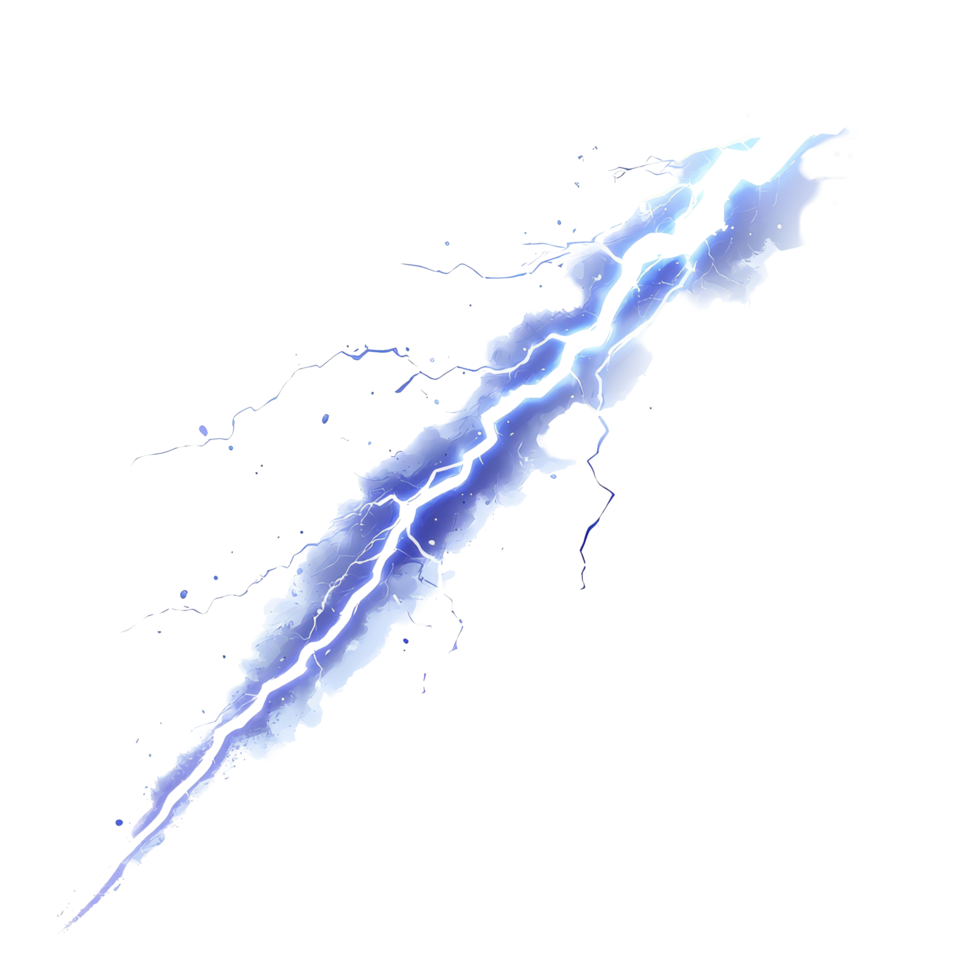 Realistic electric lightning bolt overlay for stunning graphic design projects, Electrifying Realistic Lightning Bolt Overlay on transparent background png
