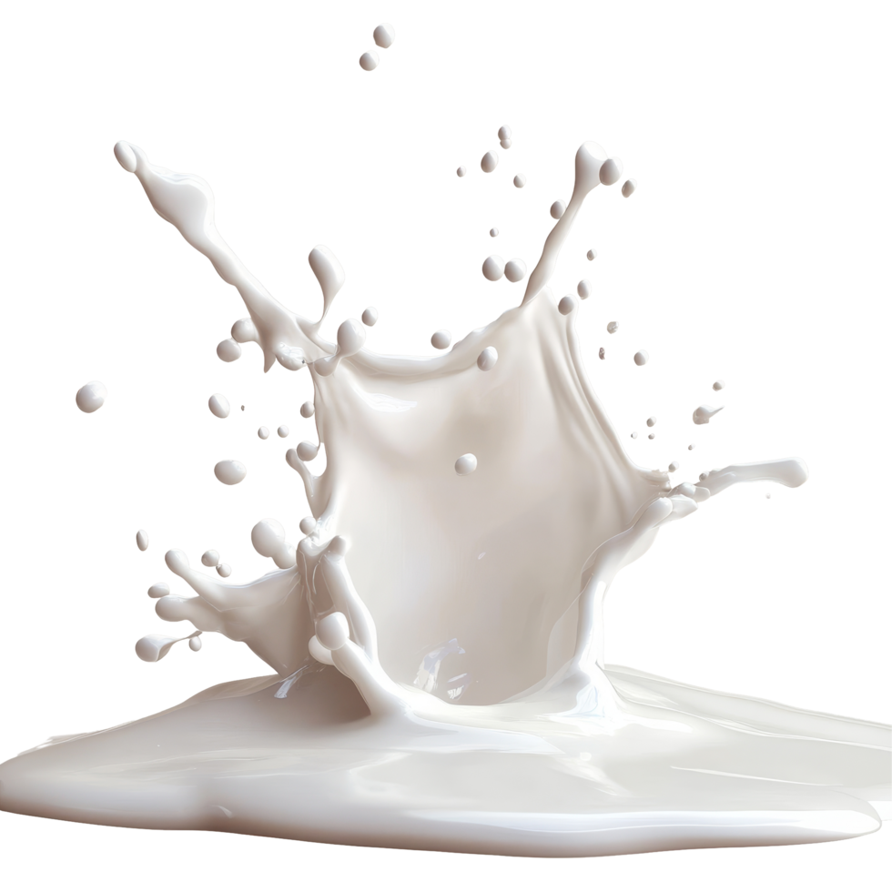 transparent liquid splash creating dynamic patterns against a light background, Milk or transparent liquid splash png