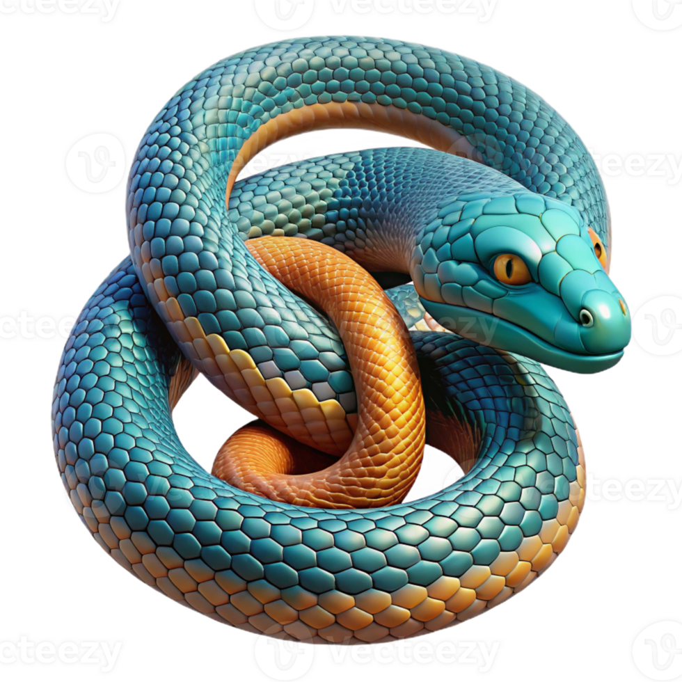 serene minimalist A slithering snake with vibrant scales, detailed skin texture, close-up macro photography high quality png