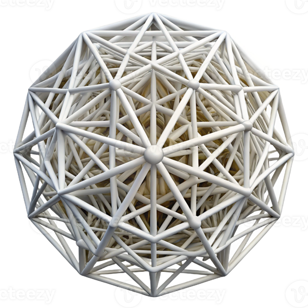serene minimalist A web of intricate, interconnected lines, forming a complex, abstract pattern, illuminated by a bright, white light, geometric art style premium png