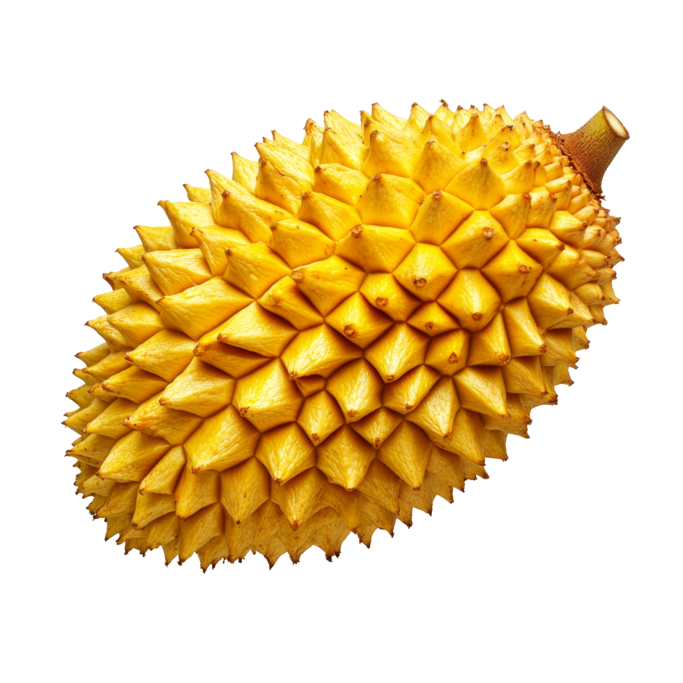 Fresh jackfruit displayed on a transparent background showcasing its vibrant yellow exterior and unique texture, Jackfruit on transparent background png