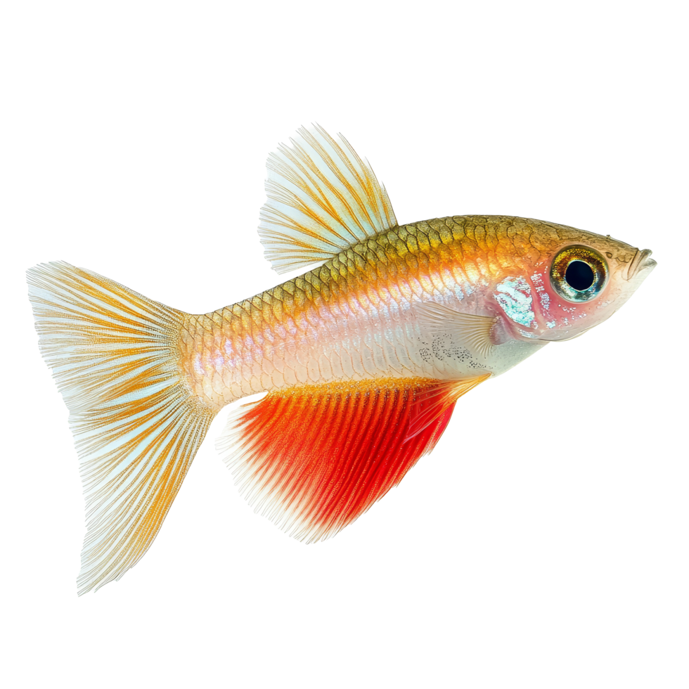 Molly fish swimming gracefully with vibrant colors showcased on a transparent background for clarity, Molly fish isolated on transparent background png