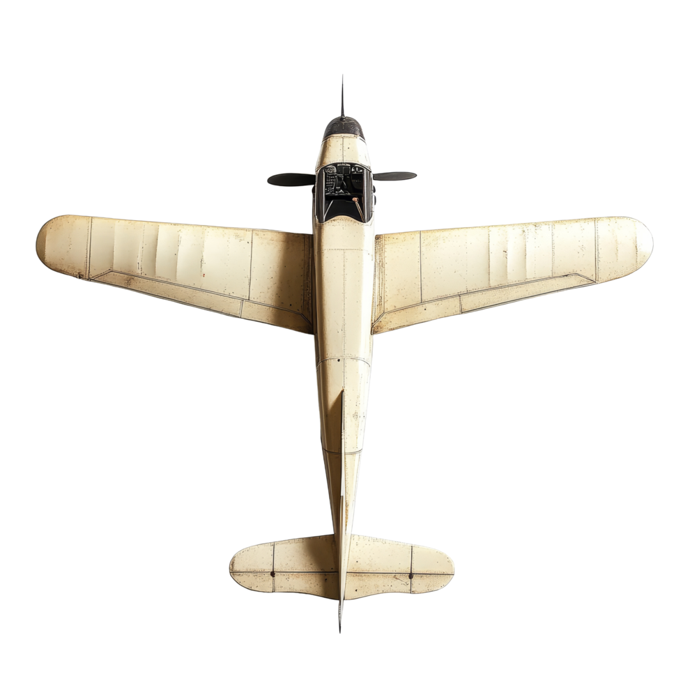 Vintage model airplane on a transparent background showcasing intricate details and craftsmanship, Plane on transparent background png