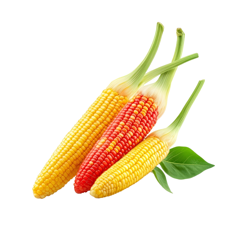 Freshly harvested colorful pepper corns with leaf isolated on a clean transparent background, Fresh pepper corn with leaf isolated on transparent background png
