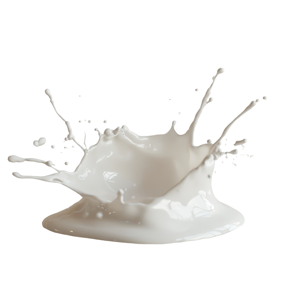 Milk splash isolated on a neutral background creating a dynamic and playful visual effect in a studio setting, Splash of milk isolated png