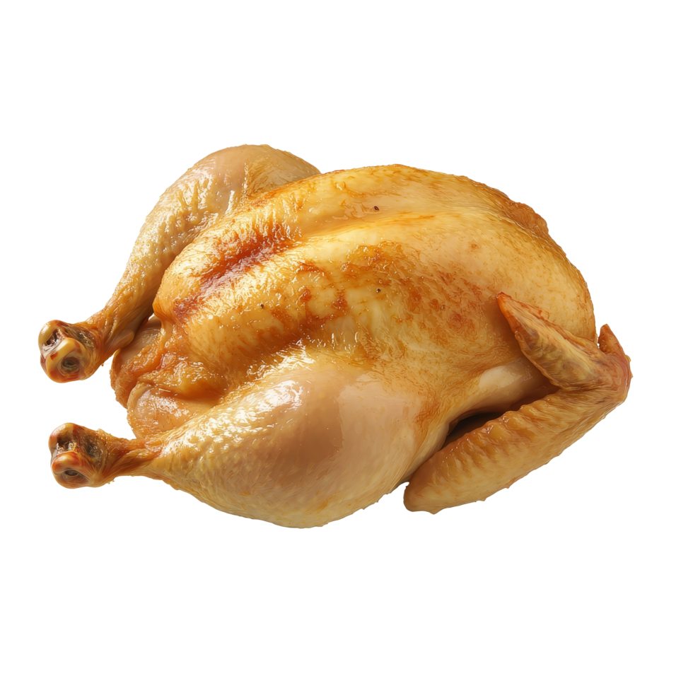 Whole raw chicken isolated on transparent background ready for cooking or preparation in a kitchen setting, Isolated whole raw chicken png