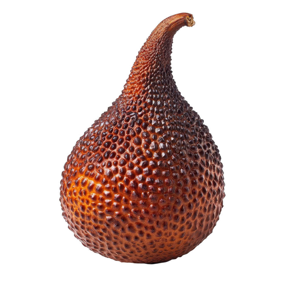 Salak fruit on a transparent background, showcasing its unique texture and shape in an artistic presentation, Salak on transparent background png
