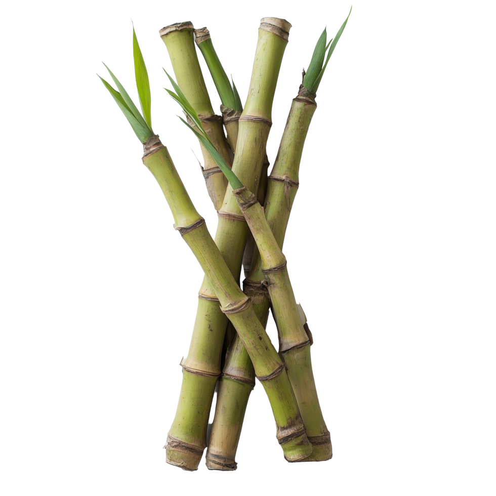 Fresh bamboo shoots displayed artfully on a clean transparent background for culinary use, Bamboo shoots on transparent background png
