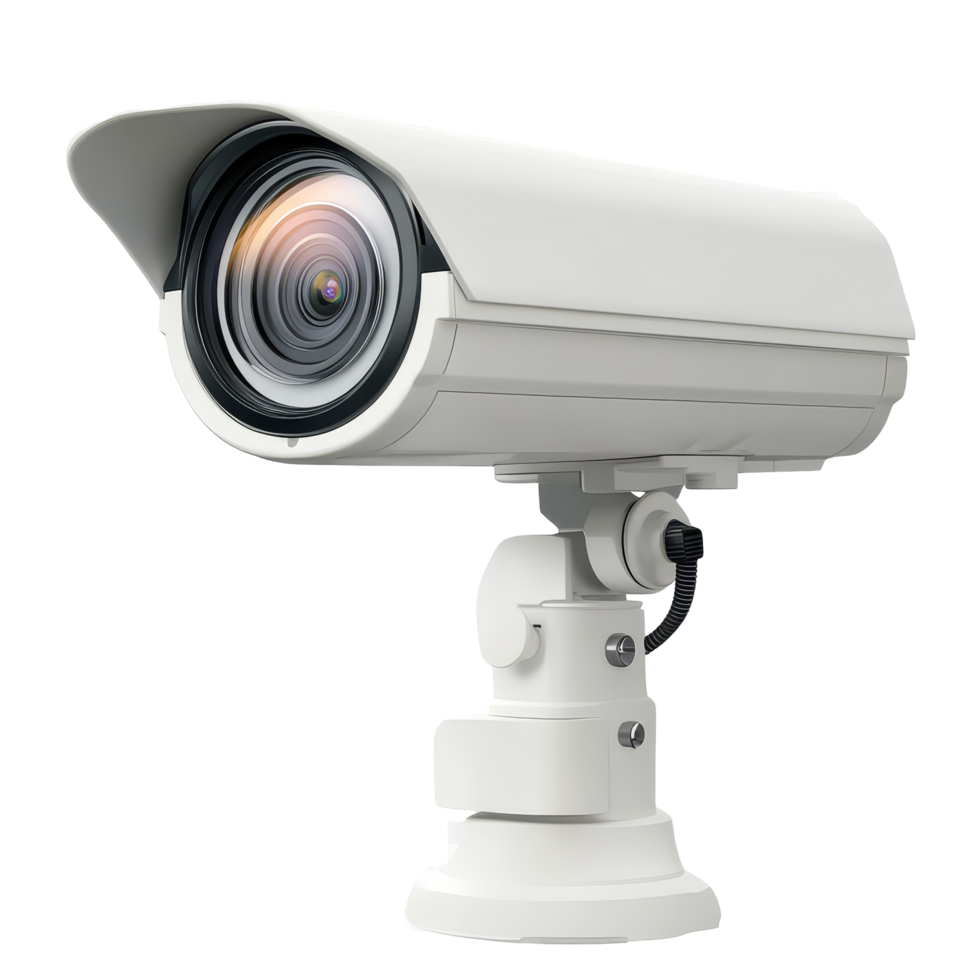 Transparent surveillance camera with a sleek design for secure monitoring in various locations, Security Camera transparent background Isolated Surveillance png