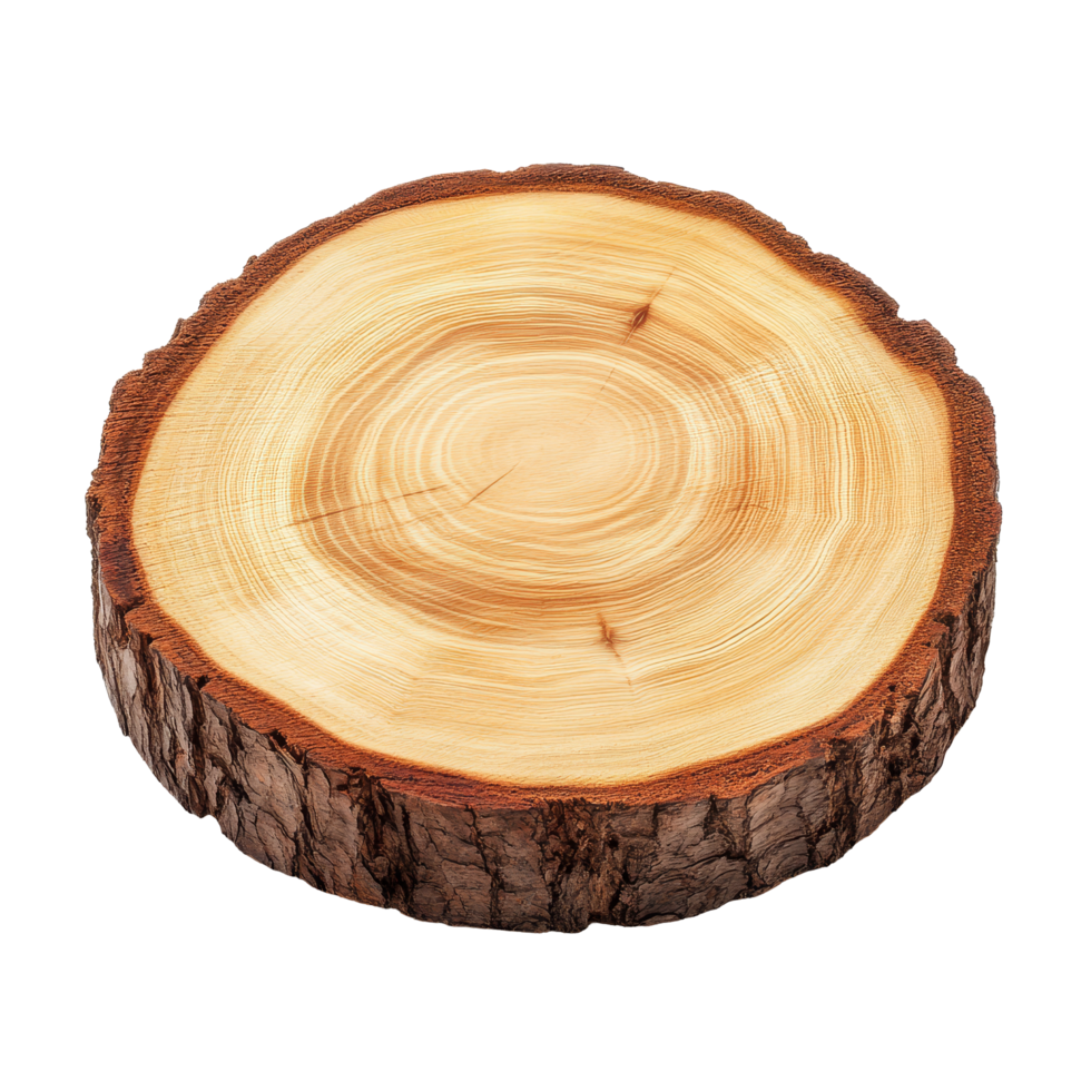 Sliced wooden blank showcasing natural grain patterns on a transparent background for crafting and DIY projects, sliced wooden blank isolated on transparent background png