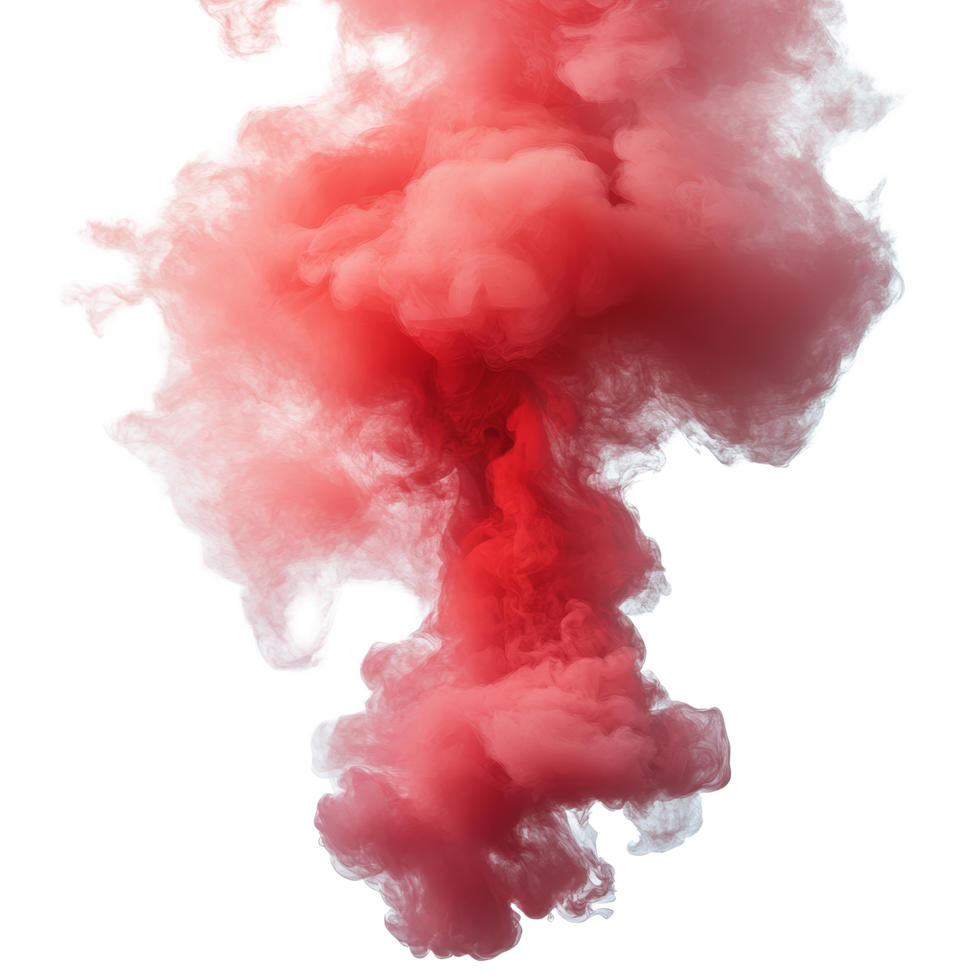 Red smoke billows upward, creating an artistic visual effect against a transparent background in a creative design context, lcd monitor isolated on transparent tranparent background png