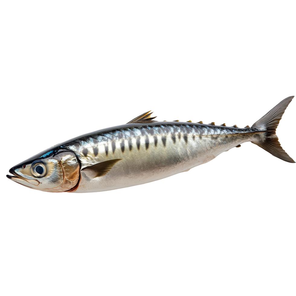 Mackerel fish displayed on a transparent background for culinary presentation, a mackerel fish isolated on transparent background png