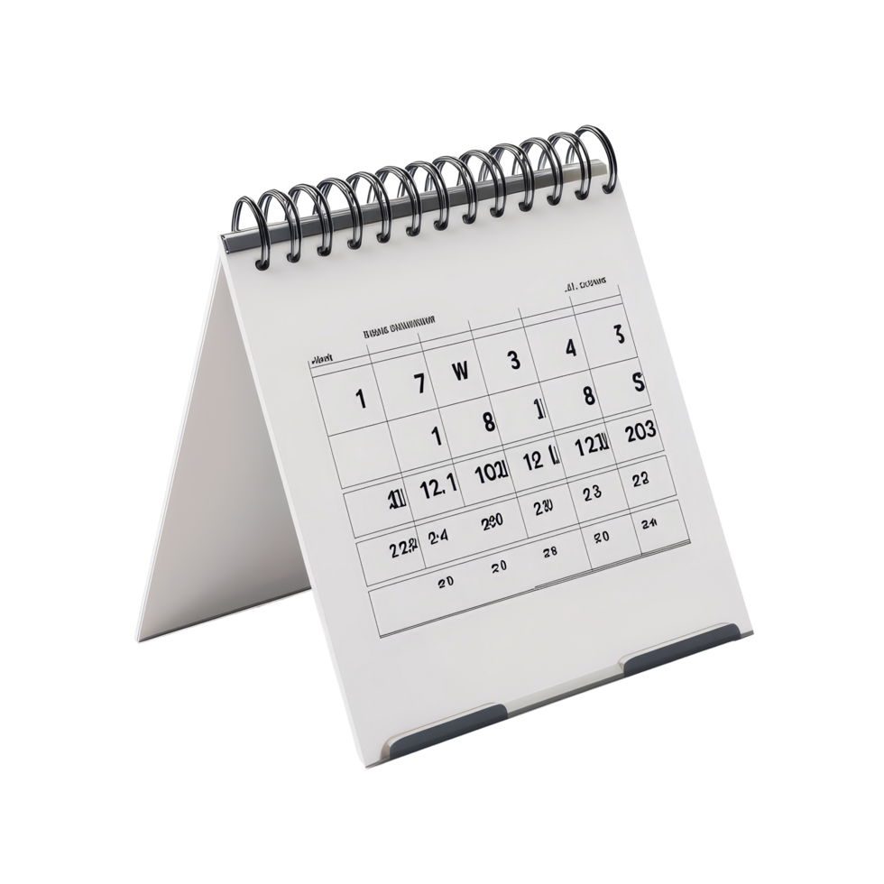 Table calendar for June positioned on a transparent background with clear date visibility, table calendar 2024 june isolated on transparent background png