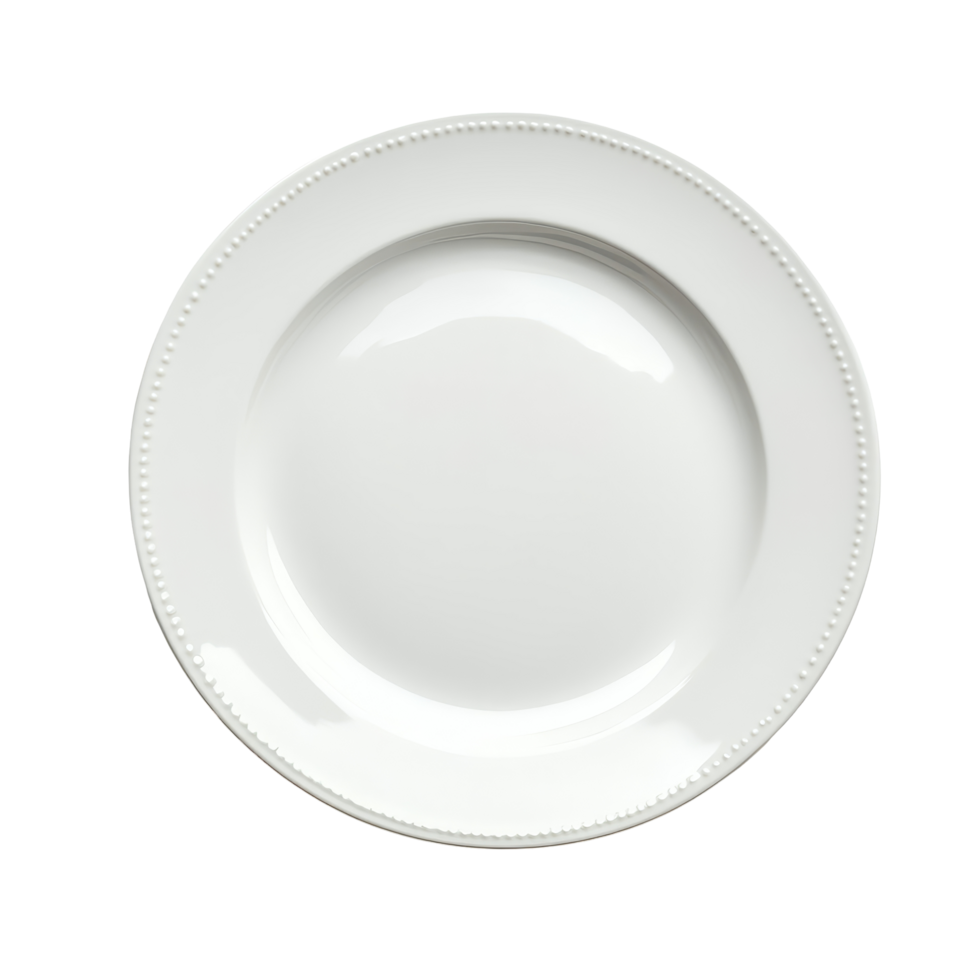 A simple transparent plate isolated on a clean, transparent background for culinary presentation and design purposes, transparent plate isolated on transparent background png