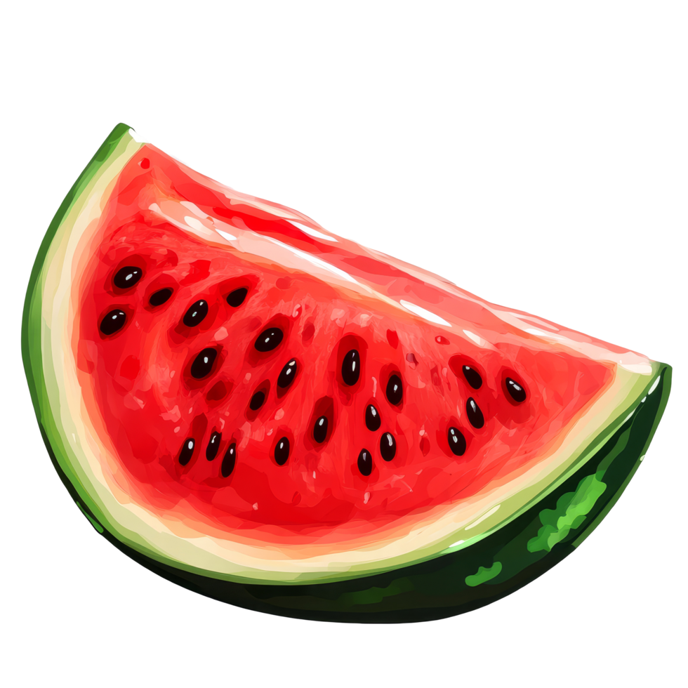 Freshly sliced watermelon on a transparent background ready for summer refreshments and healthy snacks, Watermelon on tranapsrent png