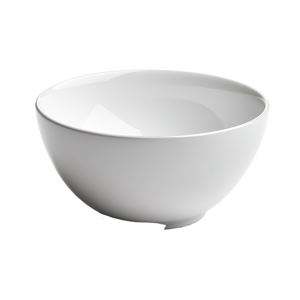 Elegant transparent ceramic bowl against a clean transparent background, perfect for minimalist table settings and modern cuisine, transparent seramic bowl on transparent background png
