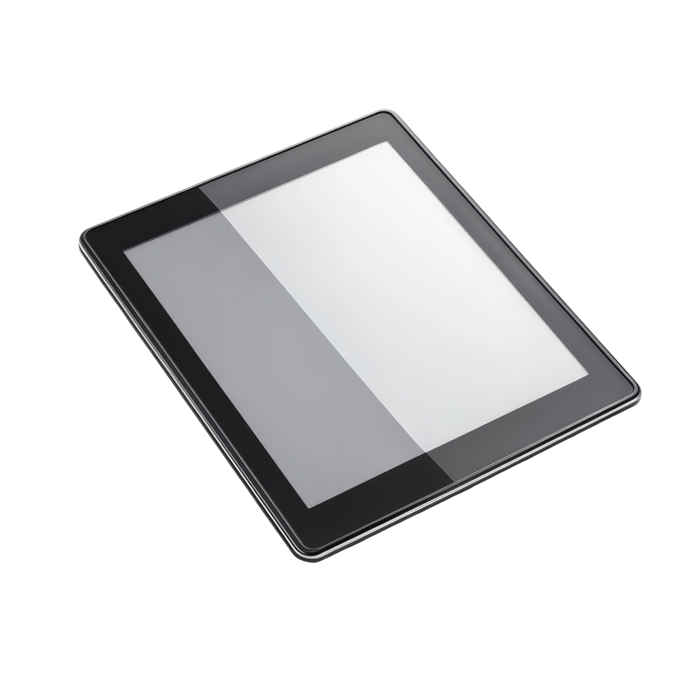 A sleek tablet PC placed on a clean transparent background showcasing modern technology design, Tablet pc computer on transparent background png