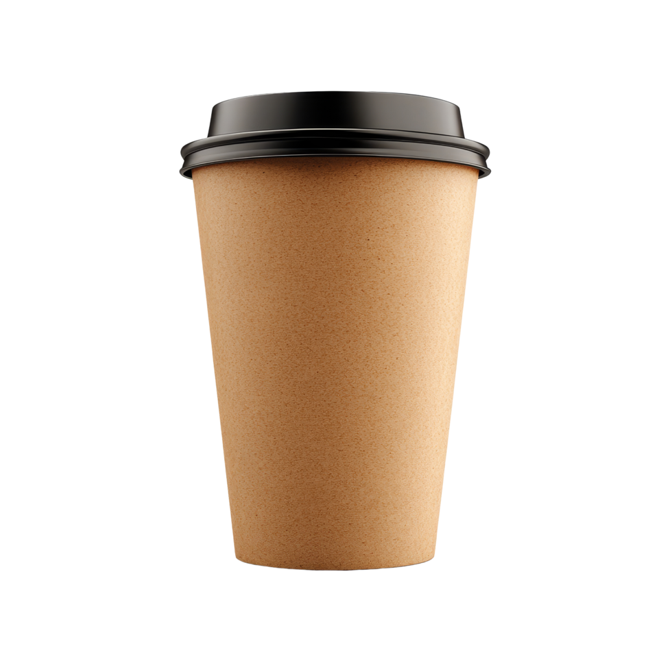 Coffee to go cup stands on a transparent background, showcasing simplicity and modern design ideal for busy coffee lovers, coffee to go cup on transparent background png