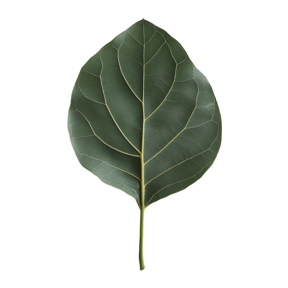 Kaempferia leaf on a clean transparent background showcasing its vibrant green color and intricate vein structure, Kaempferia with leaf on transparent background png