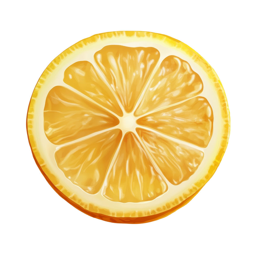 Freshly sliced lemon isolated on a transparent background showcasing its vibrant yellow flesh and juicy segments, lemon isolated on trransparent png