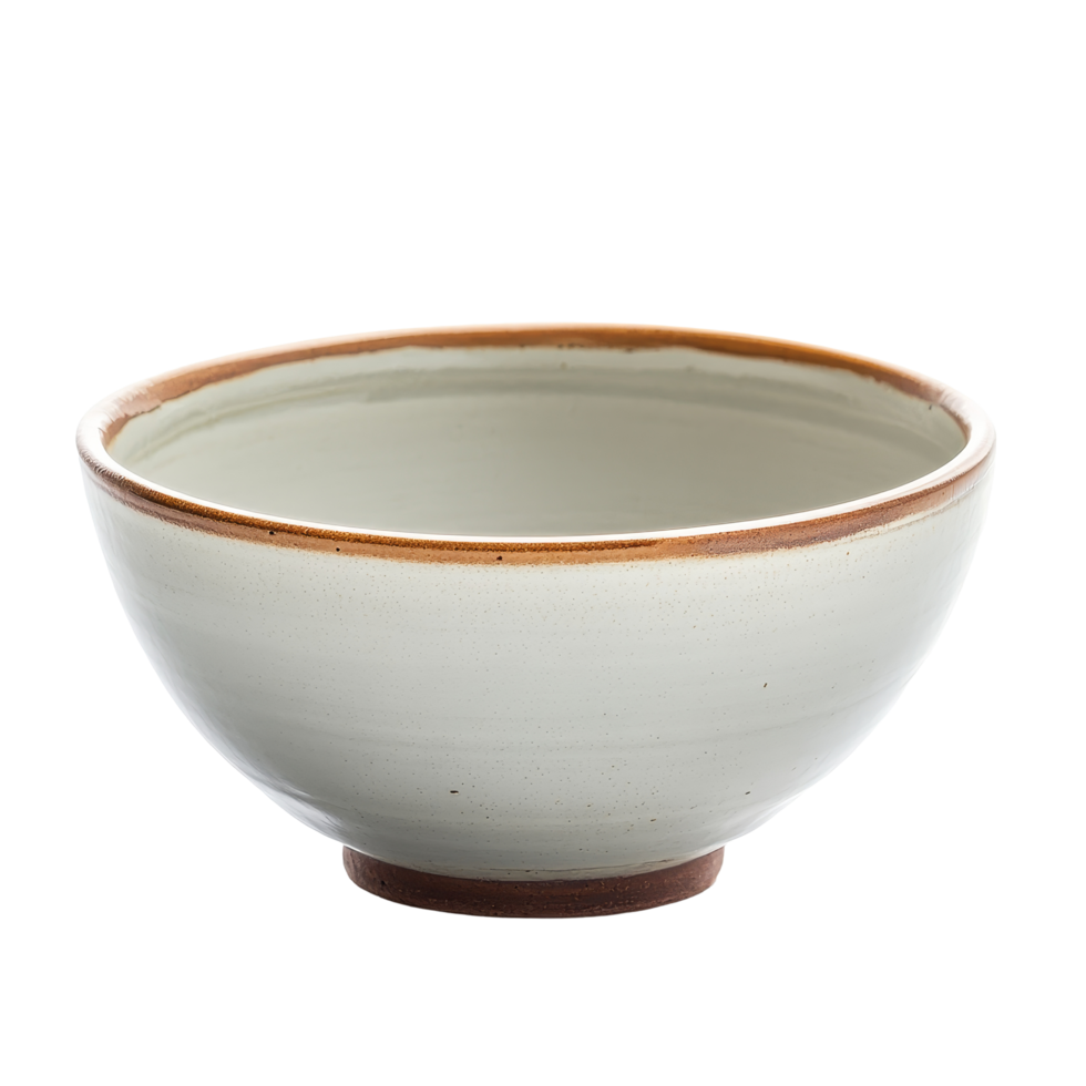A beautifully crafted empty bowl isolated on a clean transparent background for artistic display or culinary use, empty bowl isolated on transparent background png