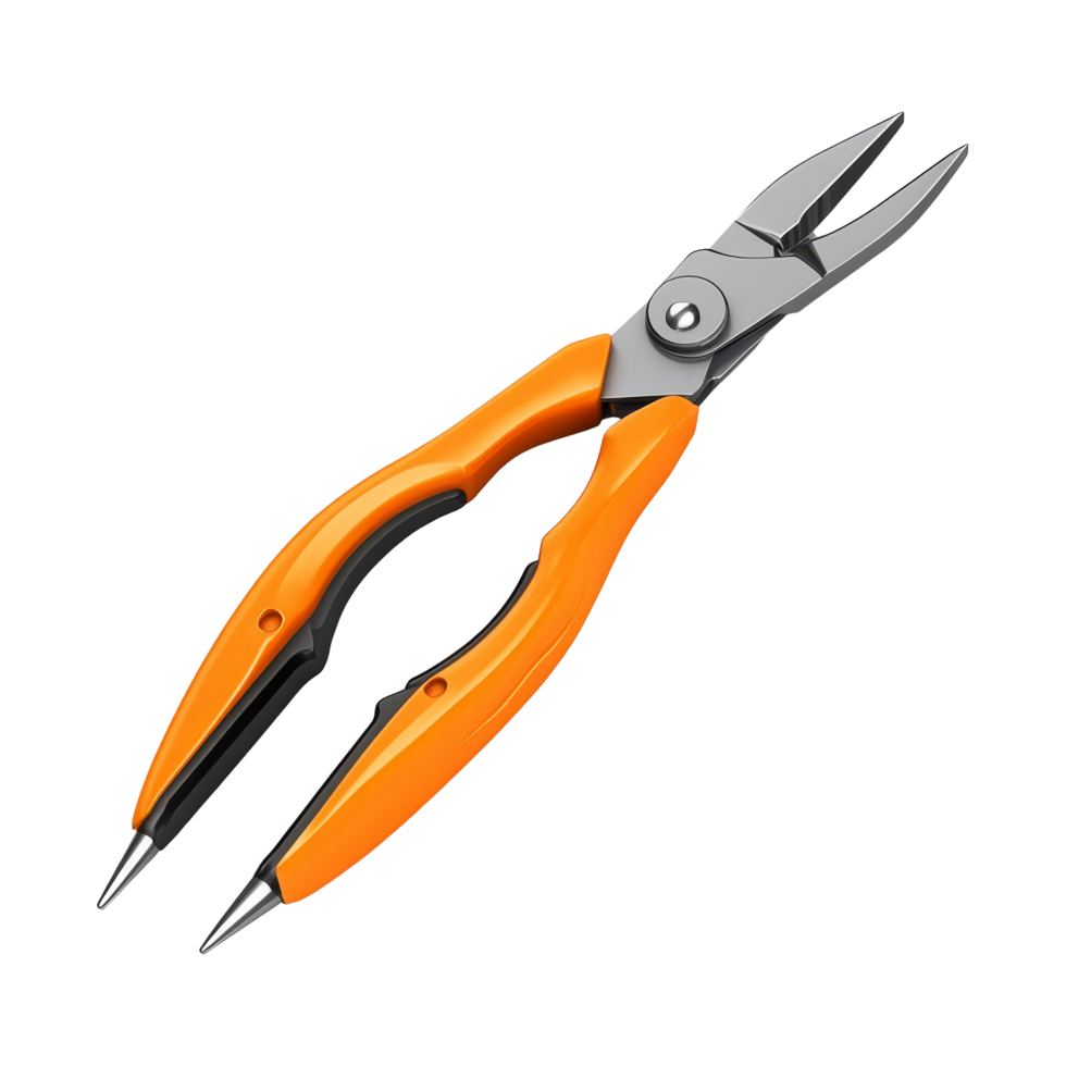 Highquality pliers with ergonomic handles on a transparent background, ideal for precise gripping and cutting tasks, Plier isolated png