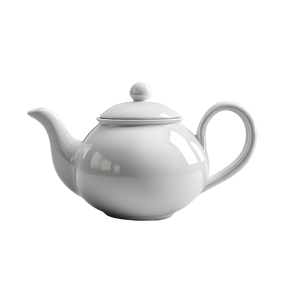 Elegant transparent teapot resting on a clean transparent background, perfect for tea brewing and serving at any occasion, tea pot on transparent background png