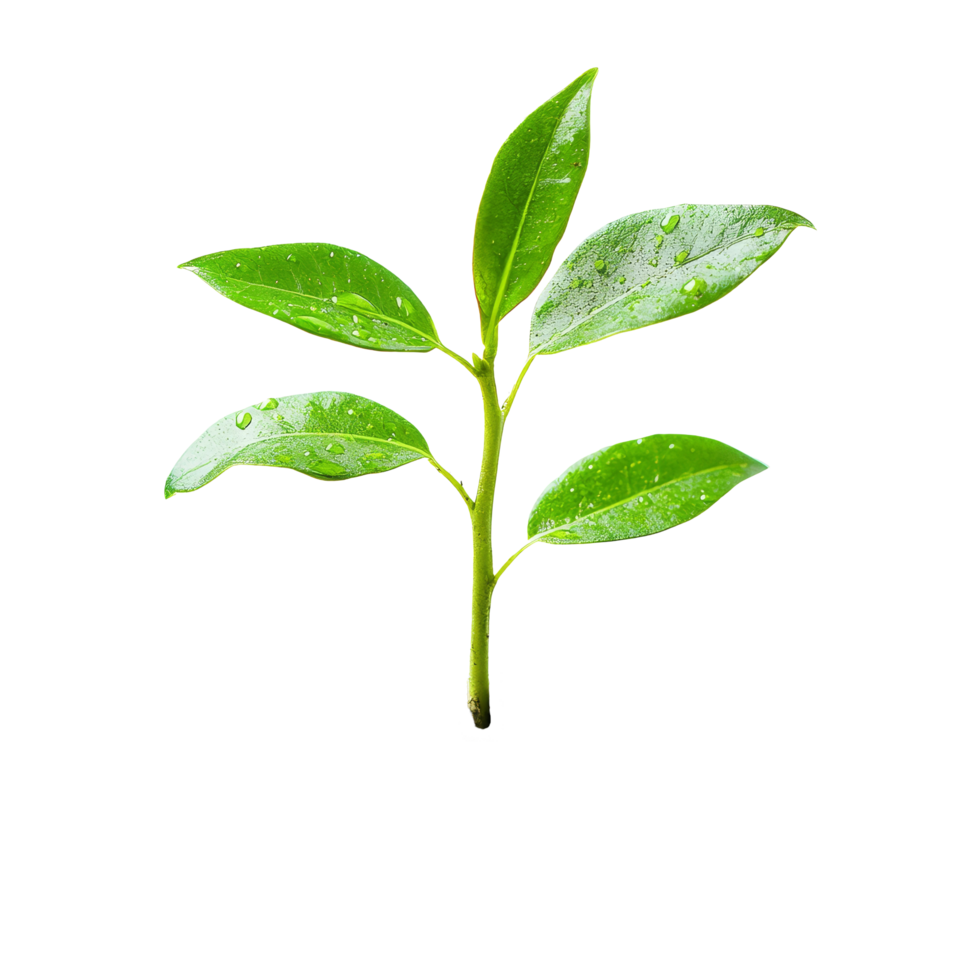 Young green shoot emerging from dark soil representing growth and new life in a minimalist setting, Young Shoot Symbol of Growth and New Life on a transparent background png
