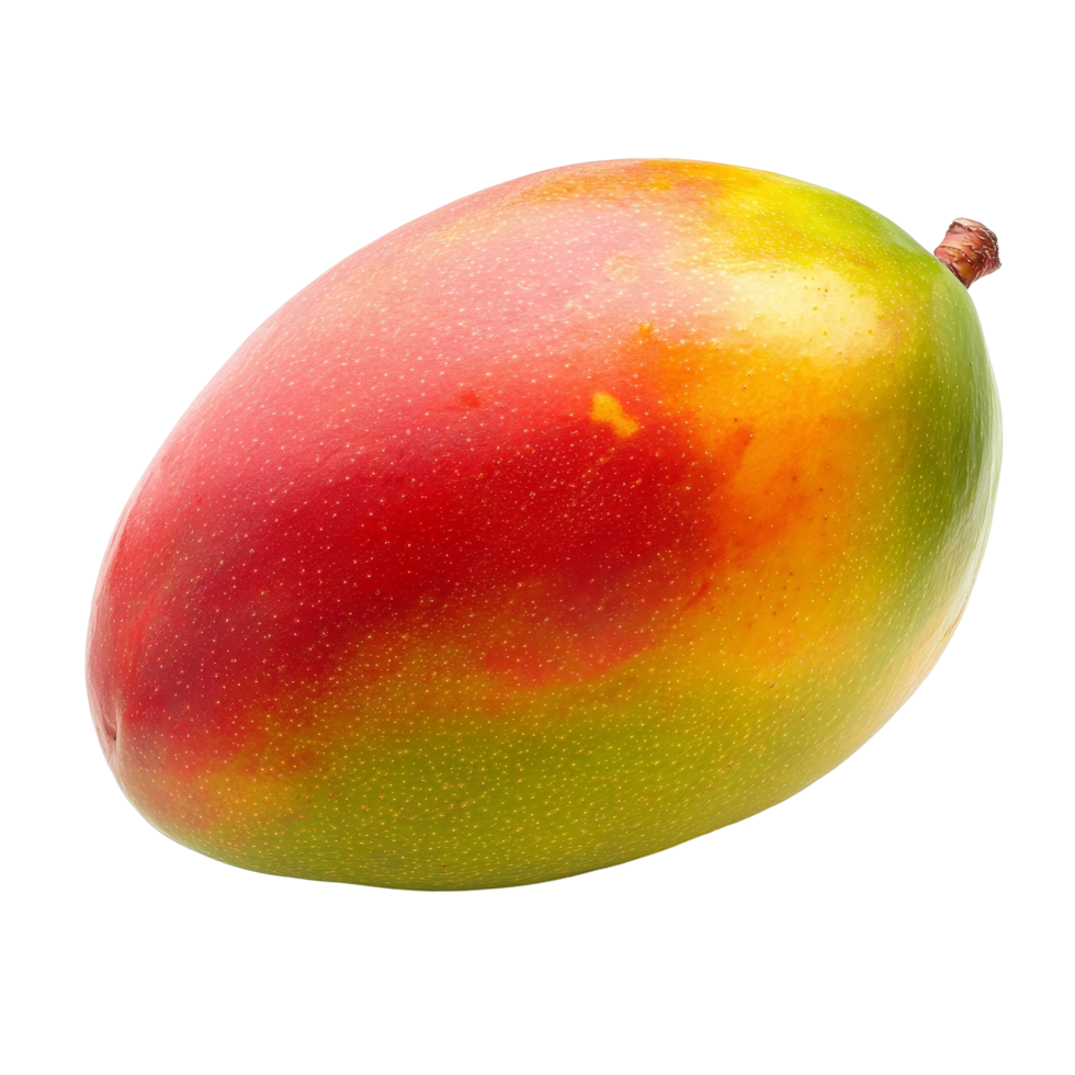 Fresh ripe mango isolated on a clean transparent background showcasing its vibrant colors and natural texture, ripe mango isolated on transparent background png