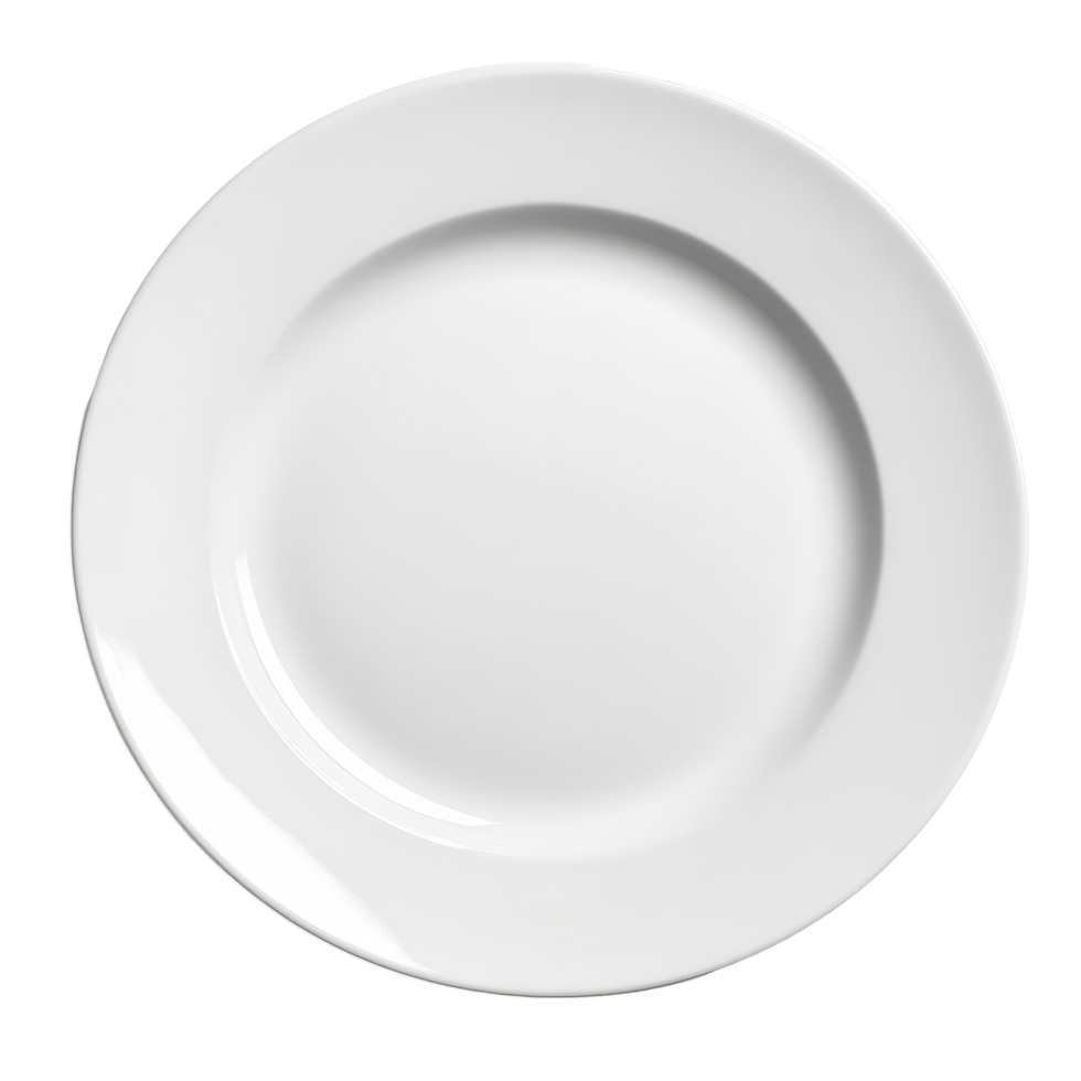 Simple transparent plate displayed on a transparent background showcasing its minimalist design and elegant shape, transparent plate isolated on transparent background png