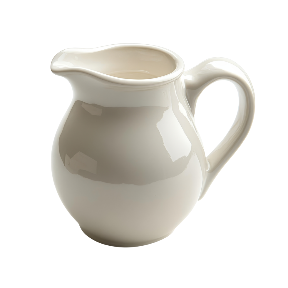 Elegant cream jug isolated on a clean background for culinary use or decorative purposes, Milk or cream jug isolated png