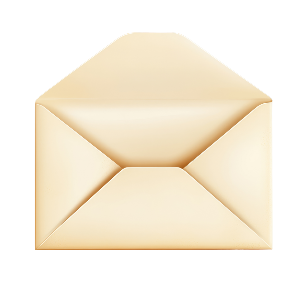 An open envelope is displayed, inviting viewers to imagine the contents within, Open Envelope Stock Illustration png