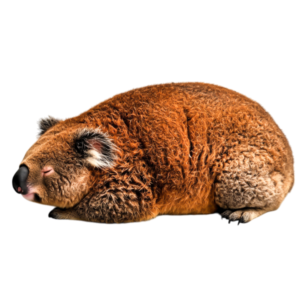 Cute and Fluffy Animal Relaxing on Ground in Natural Setting png
