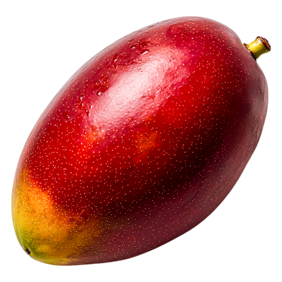Fresh Ripe Mango with Red and Yellow Skin on png